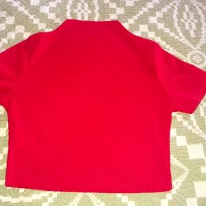 Red Crop Turtle Neck